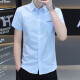 Yianta Snow Anta 2025 summer ice silk casual shirt men's top versatile short-sleeved hot-free fashion brand handsome shirt men 854 green 2XL 135-150Jin[Jin equals 0.5 kg]
