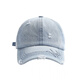 Distressed Soft Top Baseball Cap for Women Summer Vintage Casual Fashion Versatile Peaked Cap Black (55-58cm)