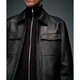 Peacebird Herren -Kleidung [echte Lederjacke] Jacke Herren Revers Casual Top Trendy Winterjacke Herren schwarz 1 (fair) m