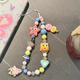 Fanxia Spongebob beaded mobile phone chain bag pendant decoration ccd pendant camera chain anti-lost keychain hanging chain for women
