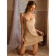 2025 Nuevo verano Pajama sexy para mujeres Pure Desire Pure Silk Primavera y Autumn Start Nightgown Summer Nightgown 6629 Single Skirt Black M