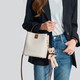 Marie Claire Light Luxury Brand Bag Women's Bag Women's Bucket Bag 2025 Single Shoulder Crossbody Bag as Birthday Gift for Girlfriend and Wife Off-White Brand Gift Box