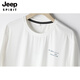 JEEP SPIRIT冰丝网孔速干圆领短袖T恤男夏季薄款透气时尚青年运动休闲体恤衫 C3BHT-HC9905A白色 L 100斤-120斤