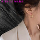 YRYE gold store model 999 gold pure gold 18k gold U-shaped geometric earrings earrings light luxury earrings earrings women's accessories