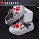 ABC Kids's Hole Shoe Shoes Boys New Spider-Man Sporters Summer Beach Shoes Beach Beach Anti-Slip Soft Sole Breathable Cartoon Slippers Grey Black [Spider-Man] 28-29 [Longitud interna de 19cm]
