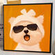 Yonghuan scribbled puppy cartoon cute bibie bear digital oil painting DIY hand-painted acrylic fill coloring hand-made custom XH12611 20*20cm a little small full set of inner frame material bag