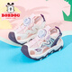 Babudou Children's Shoes Boys Summer Breathable Toe-cap Beach Shoes 2025 New Girls Fashion Children's Sandals Soft Sole Shoes Cherry Blossom Pink/Rich Purple (52045) 33 Suitable for feet length 20.8cm