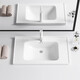 Taichung Basin Semii-eingebettetes Waschbecken integriert Keramik Single Badezimmer Badezimmerschrank-Becken Haushaltswaschbecken 1047 [1010x470]