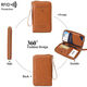 Popular new RFID passport clip air ticket storage certificate bag zipper long wallet multifunctional travel passport bag brown