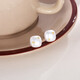 OIDSG old phoenix simple and atmospheric white pearl gold foil embellished earrings silver needle temperament earrings niche earrings women E16778E flowers