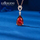 Lirokini necklace for women, 18K gold ruby drop pendant, high-end jewelry, Chinese Valentine's Day gift for girlfriend, wife, 18K gold diamond drop necklace, brand gift box