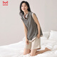 Cat man [gift for girlfriend] Women's pajamas with breast pads, summer sleeveless vest home clothing set, can be worn outside with thin style new style