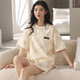 Yalu summer pajamas Xinjiang cotton women Korean version short-sleeved shorts Xinjiang cotton suit women summer ladies large size home clothing CKE-W6174 breastless pad M