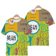 AOYOU Copa china China Junior High School China Tapa de libros de texto Camiseta Educación People's Education Edition China Cleja corta FOLE ALAVIA 3D T3291 M 85-95Jin [Jin equivale a 0.5 kg]