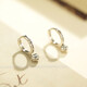 Zokai PT950 platinum earrings, round earrings, simple and versatile Chinese Valentine's Day gift E01981