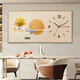 Simple and modern living room perpetual calendar electronic clock wall dining room study decorative painting light luxury versatile watch wall clock T12593 [perpetual calendar + temperature] upgraded model 120*60 (suitable for restaurants and sofas about 1.8 meters) into 4