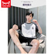 
Catman MIIOW pure cotton men's pajamas summer short-sleeved shorts can be worn on the outside for loose men's summer thin large-size home clothing set 9928 (HD suit) L [Suggested 100-120Jin [Jin equals 0.5 kg]]