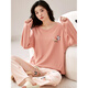 Victoria's style pure cotton pajamas for women in spring and autumn long sleeves two-piece set summer autumn and winter 2025 new cute cotton home clothing set [Long set] G9928 M women (weight 75-95 Jin [Jin equals 0.5 kg])