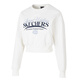 Skechers Sweatshirt Frauen Frühling und Herbst 2025 Neues weiß gestrickter Hals Mode Sweatshirt Outdoor Sport Pullover Frauen White-0074 S /155 /80A