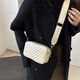 Frauen Mode vielseitig ein Schulter-Cross-Body-Tasche High-End-Nischendesign Diamant gesticktes Faden kleiner quadratischer Baohao 6215 Beige White