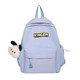 Japanische Ins Fresh Schoolbag für Mädchen, Junior- und Senior High School-Schüler-Rucksäcke, hoch aussehende Mädchen-Shopping-Rucksäcke, 8781 White + Welpen-Anhänger