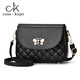 Casa-Kupscck Sac féminin en cuir authentique 2025 Nouveau sac de diamant petit sac pour femmes Mini Mobile Phone Sac Version coréenne Versatile à une épaule cross-body Small Square Beige Blanc