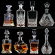 
Liaofengxuan Cross-border Crystal Glass Whiskey Wine Bottle Wine Bottle Wine Pot Refrigerator Wine Bottle Wine Glass Wine Tool Set 15868 850ml