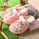 Babudou Children's Crocs 2025 Summer New Style Sandals for Boys and Girls, Comfortable Soft Sole Non-Slip Children's Sandals XD3002/Pink Size 32-33/Suitable for feet 20.5cm long