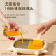 
OQD German yogurt stir-frying machine for household small ice stir-frying machine for children's plug-in yogurt tray homemade DIY smoothie off-white-316 material + 2 ice shovels
