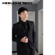 Sound monkey men's jacket high-end suit suit dk uniform dress shoulder pad casual suit wedding dress groomsman suit + black shirt + trousers three-piece suit XL