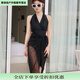 
Binshiman (binshiman) 2025 new bikini mesh sun protection sexy Biki small breasts gathering ins slimming hot spring one-piece swimsuit women 12213-white S (80-90Jin [Jin equals 0.5 kg])