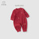 Good Bear Sheep Wool Infant Jumpsuits Men's and Women's Pajamas Red One-Year-Old Rompers Spring and Autumn Home Clothes