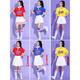 Jure des vêtements d'aérobics étudiant féminin costume énergique Girl Group Cheerleading Sports Rencontrez masculin Adulte Red 8063 Long Top + 841 Chaussettes de jupe S