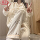 浪莎（LangSha）ins风可爱卡通小兔子睡衣女春秋季新款长袖长裤可外穿家居服套装 9227涂鸦小新【长袖长裤】套装 XL 【建议120-135斤】