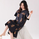 
Modal nightgown for women's summer short-sleeved pajamas 2025 new summer thin pregnant women's summer dress ZH14106 L (165)