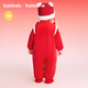 BalaOne children's clothing newborn cotton-filled jumpsuit red New Year's greetings baby clothes