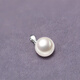 Drops of water form pearls Nanzhu Family freshwater pearl pendant without chain 925 silver single pendant gift for mother, wife, girlfriend 7.0-8.0mm white pearl + white holder