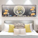 Yonghuan bedroom bedside painting stickers self-adhesive decoration painting hotel hotel homestay living room sofa background wallpaper mural stickers home and wealth -th-1391 No. 1 width 90cx height 30c