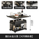 Jiai Mobile Folding Tea Table Cart Household Balcony Tea Car Side Cabinet Multi-function Lifting Sofa Side Table 2025 New Model Accompanying/Retro Black [Can lift and fold]