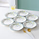 Underglaze color simple Chinese-style narcissus 6-corner plate high-end special-shaped plate household ceramic tableware set Narcissus 6-corner plate 1 piece