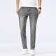 Neues Gleichgewicht High-End-Jeans Herren Sommer dünne schlanke elastische elastische leggierende Hosen mittleren Alters Herren All-Match-Wäschehosen 1049 Grau 28