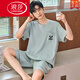 Langsha (Langsha) Summer Coton Pure Coton Chort à manches courtes Pyjamas Été Loose mince Deux pièces Carton Adolescent Cartoon Home Clothing H9928 (Court-trant à manches courtes) L (recommandé 100-120 Jin [Jin est égal à 0,5 kg]))