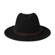 Mr DUCK New Product Imported Australian Top Hat Leather Ribbon Western Cowboy Hat Autumn and Winter Retro Hat Tibetan Felt Hat MW216245-Brown (5cm small side) Small size (52-54cm)