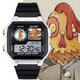 
Huizhi City Langlang Mountain Little Monster Surrounding Watch Little Pig Demon Toad Essence Electronic Student Men and Women Gifts Chinese Comic Watch Time [Fashion Silver Black] D15689 Electronic Watch Default
