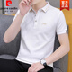 皮尔卡丹（pierre cardin）短袖t恤男士夏季纯棉冰感刺绣Polo.衫薄款白色翻领半袖体恤男针织 白 682 M 85-110斤