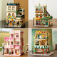 2024 New Zhegao Building Blocks Flower Play House Girl Toy Version Assembled House Street View Architecture Fun Dog Fashion Home 1048 Pieces