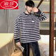 LangSha Coral Velvet Pajamas for men autumn and winter style plus velvet thickened warm set flannel men autumn home clothes K3889 L