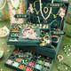 
Beimuxing children's ancient style beaded gift box toys girls birthday gifts hair decoration glass handmade DIY house play toys