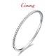 GsunG Platinum Moissanite Bracelet Women's PT950 Pure Platinum Bracelet Noble and Elegant Chinese Valentine's Day Gift for Wife Priced by Gram Contact Before Buying