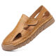 RankDavey Light Luxury New Brand 2025 NUEVA VERSATILES VERSATILES DE DOPAMINA Sandalias sandalias de los pies superados para hombres Real 9197 Black 38